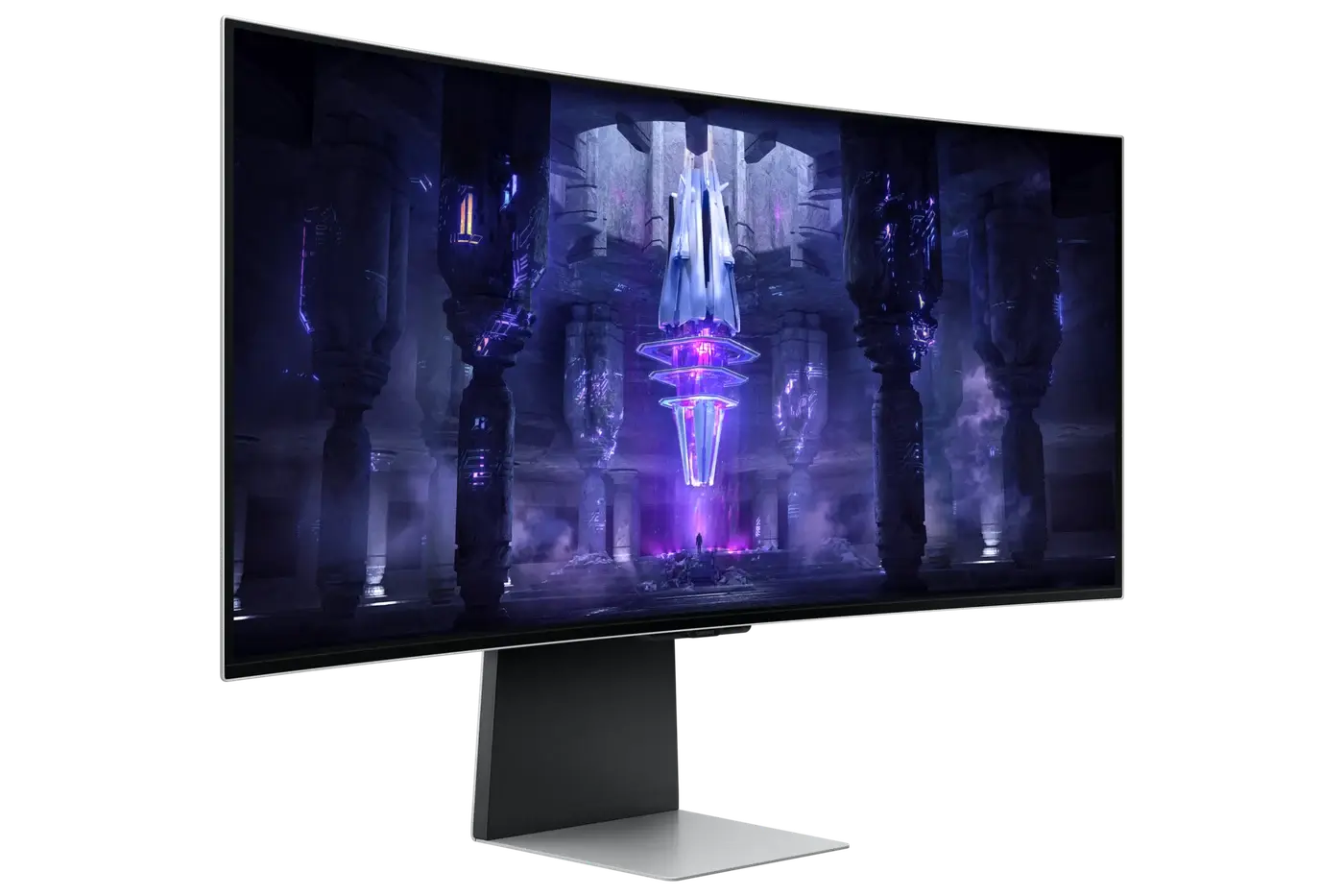 Odyssey OLED G8 G85SB — Existing clean Samsung G85SB alternative selected instead of owner warranty-overlay image. Original owner image preserved in review; commercial clearance pending.